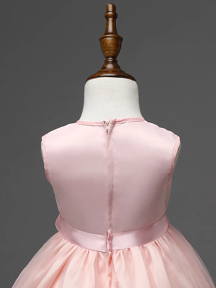 2017 Летние Детские платья для девочек бальное платье без рукавов маленьких