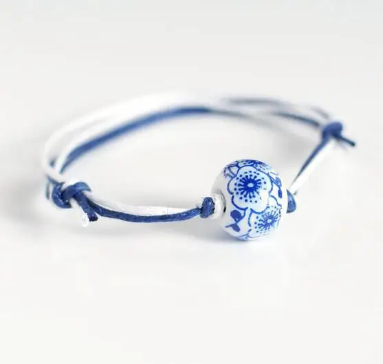 Простой тканый браслет с керамическим принтом модные украшения подарки 7071 |