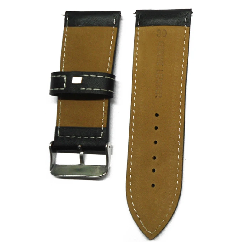 Ремешок для часов 30 мм черный ремешок большого размера в винтажном стиле из