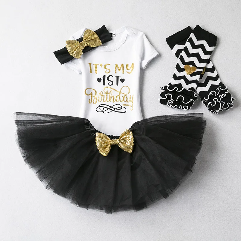 My First Birthday/Одежда для маленьких девочек комплект одежды из 4 шт. Одежда