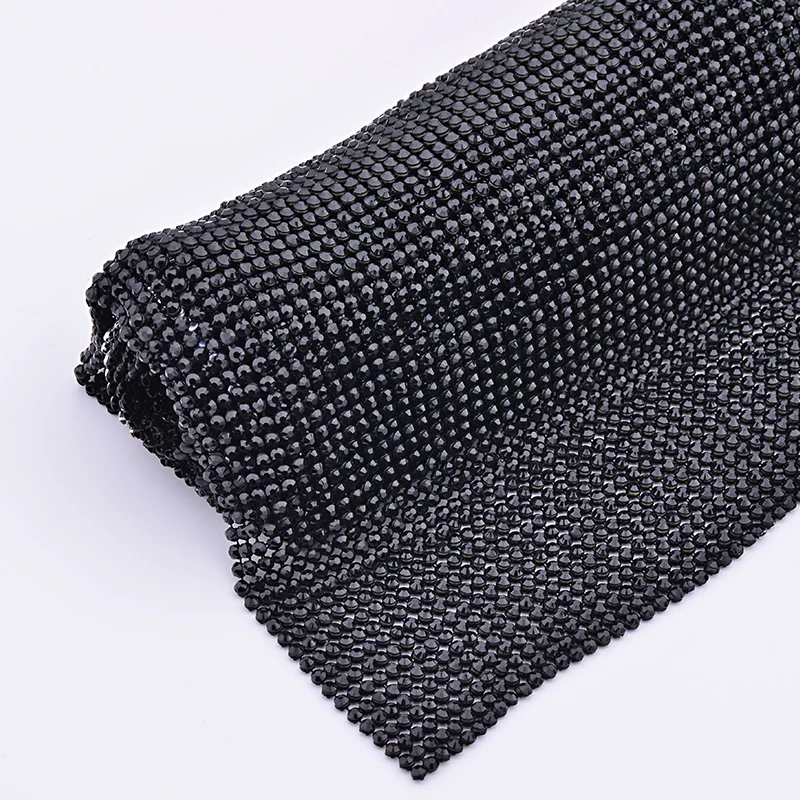 JUNAO 45x120 см серебряный цвет кристалл ткань смолы Стразы на сетчатой основе отделка