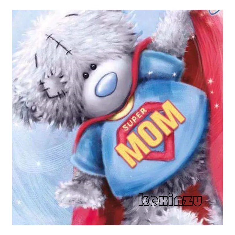 5D DIY Full Square/Round Diamond embroidery &quotSuper mom&quot Cross Stitch Rhinestone Painting Mosaic Decor Gift BK | Дом и сад