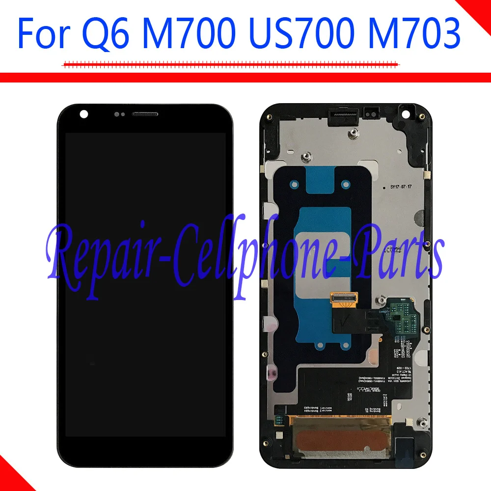 NEW 5.5 inch Full LCD display + Touch Screen Digitizer Assembly With Frame For LG Q6 LG-M700 M700 M700A US700 M700H M703 M700Y | Мобильные