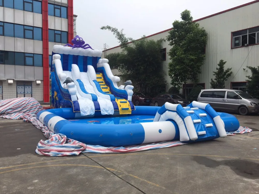 

(China Guangzhou) manufacturers selling inflatable slides, inflatable castles,Octopus pool slide COB-34