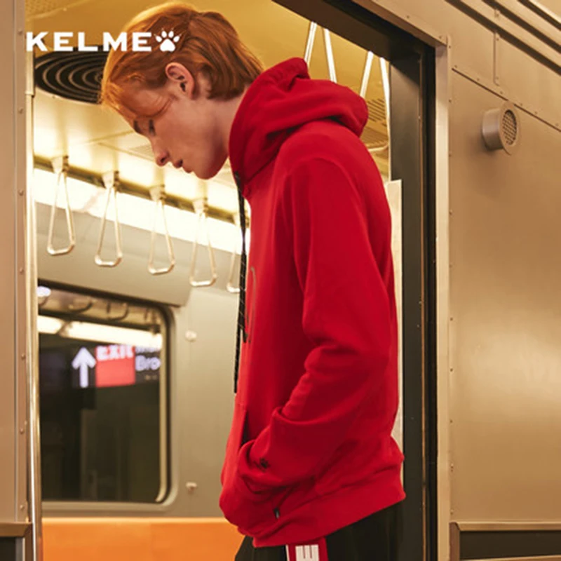 KELME Спорт на открытом воздухе с капюшоном свитер для мужчин обучение кофта для бега 3881334