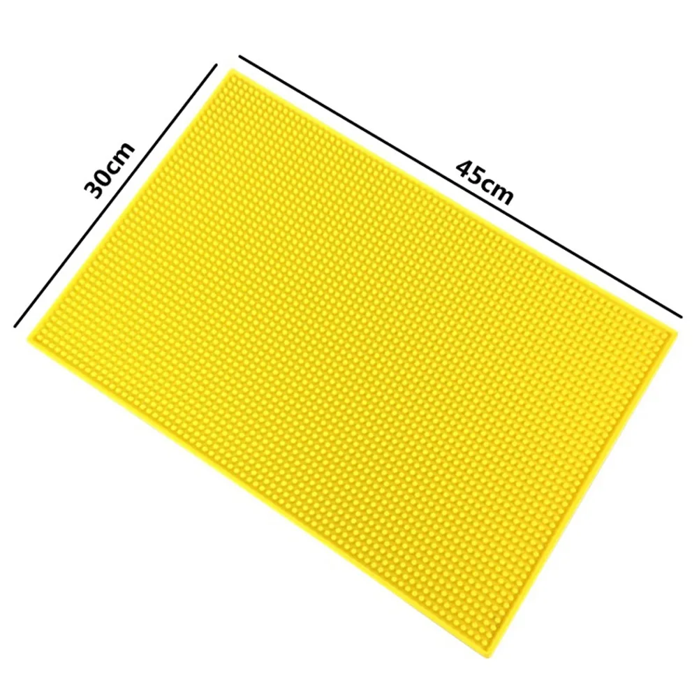 yellow 30cmx45cm Нескользящий Резиновый коврик для бара, стеклянный поддон для пивных напитков, для бара, сервисный коврик TN88 - Цвет: yellow 30cmx45cm