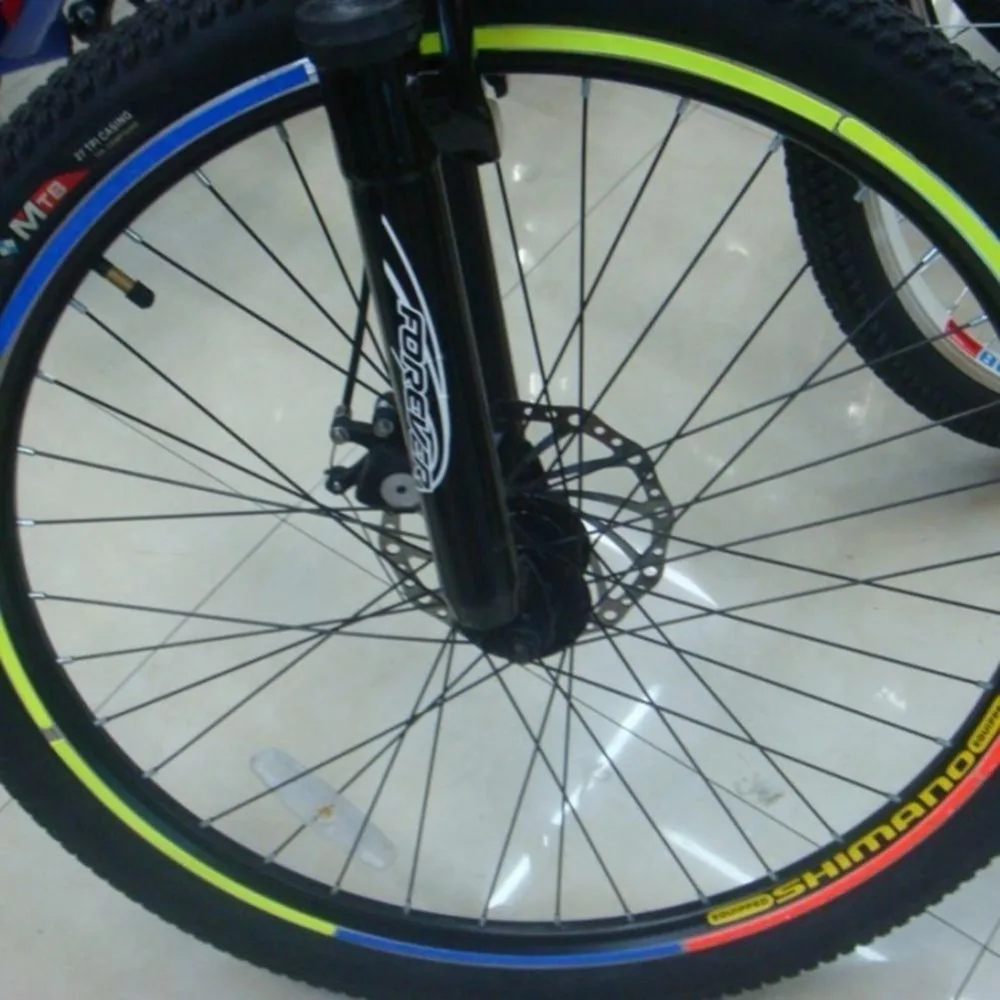 1pc Bicycle Tire Wheel Fluorescent Reflector Stickers on The Bike Rim Reflective Decal | Спорт и развлечения