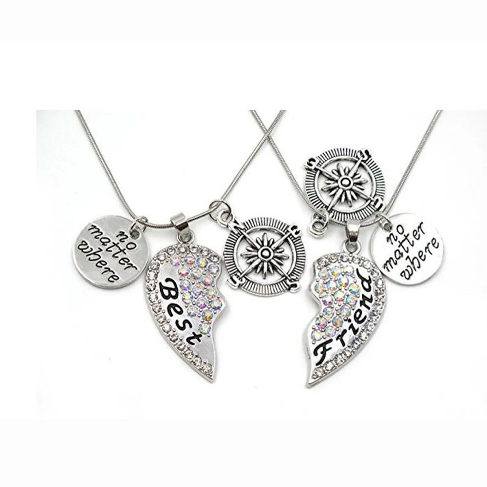 Кристалл кулон ожерелье набор с независимо от того где и подвеска Компас для