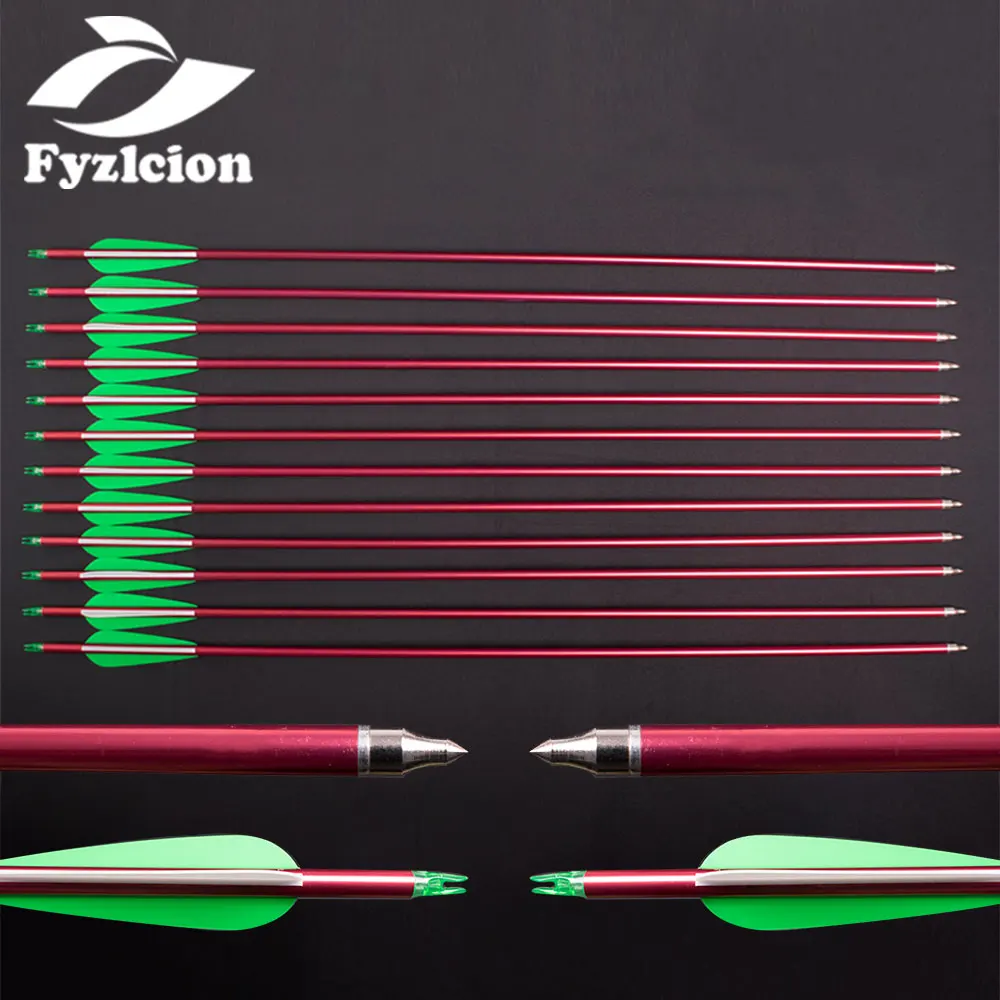 

6/12/24pcs Hunting Shooting Archery Bolts Aluminum shaft 30 Inches Replace Arrows Head for Compound Bow