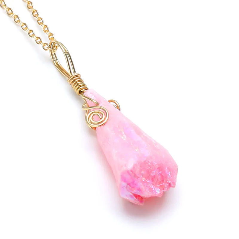 Новое поступление радужные титановые кварцевые кристаллы кулон в виде чакры