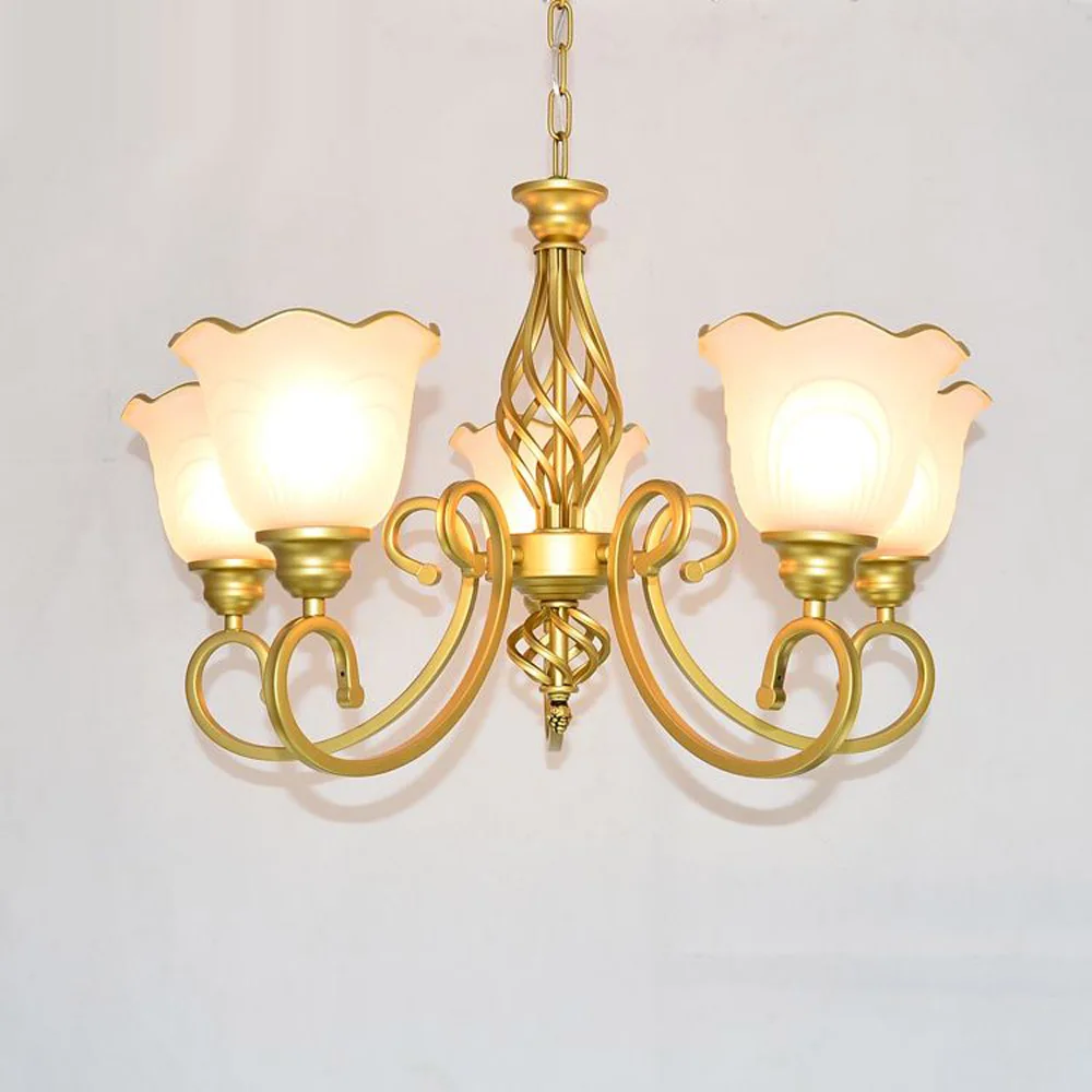 Роскошная люстра в европейском стиле с металлической цепочкой потолочный