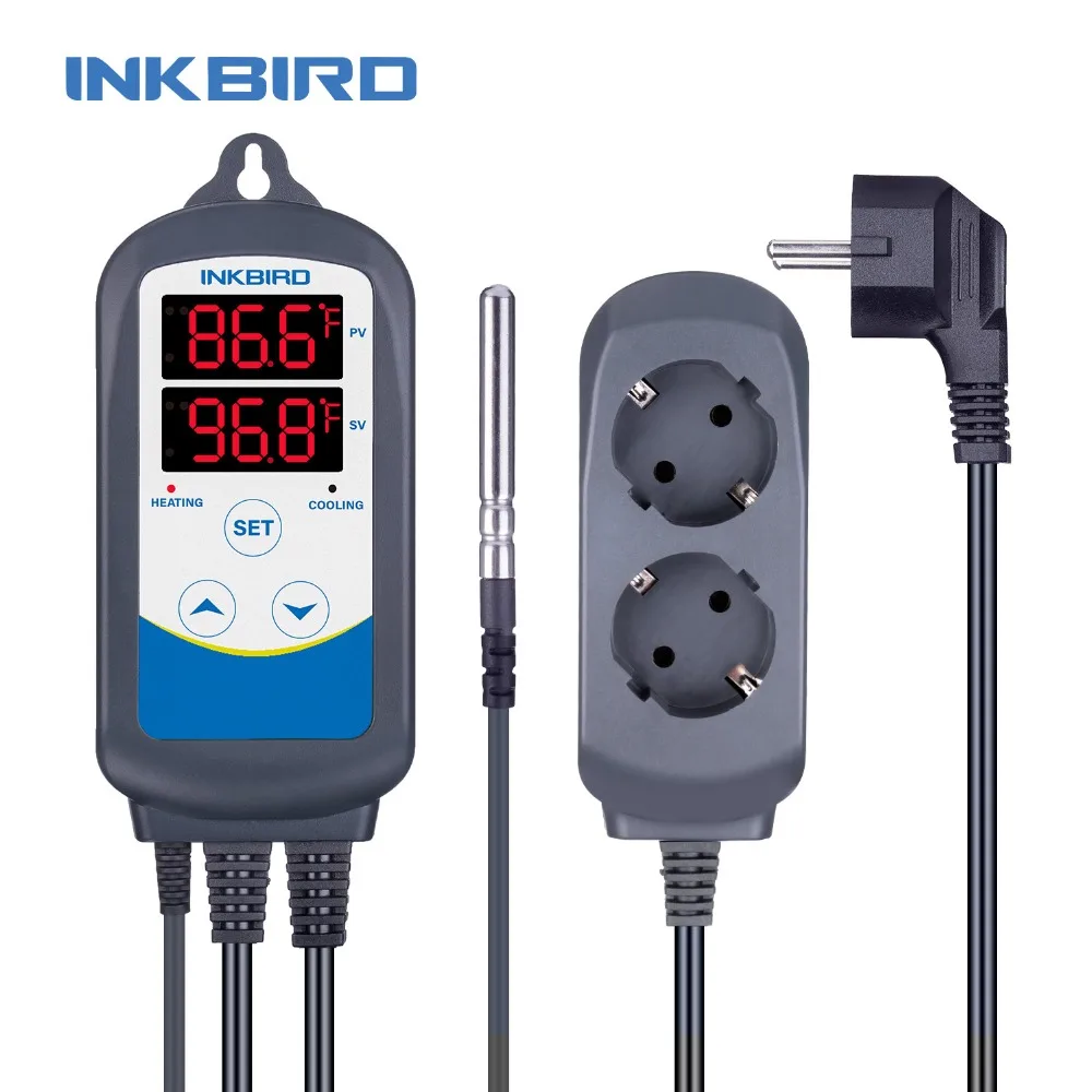 Новейший цифровой термометр Inkbird с нагревом и охлаждением 12 режимов регулятор
