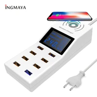 ingmaya qi wireless charger multi port usb quick charge 3 0 fast charging station for iphone 8 x samsung s10 s9 redmi mi adapter