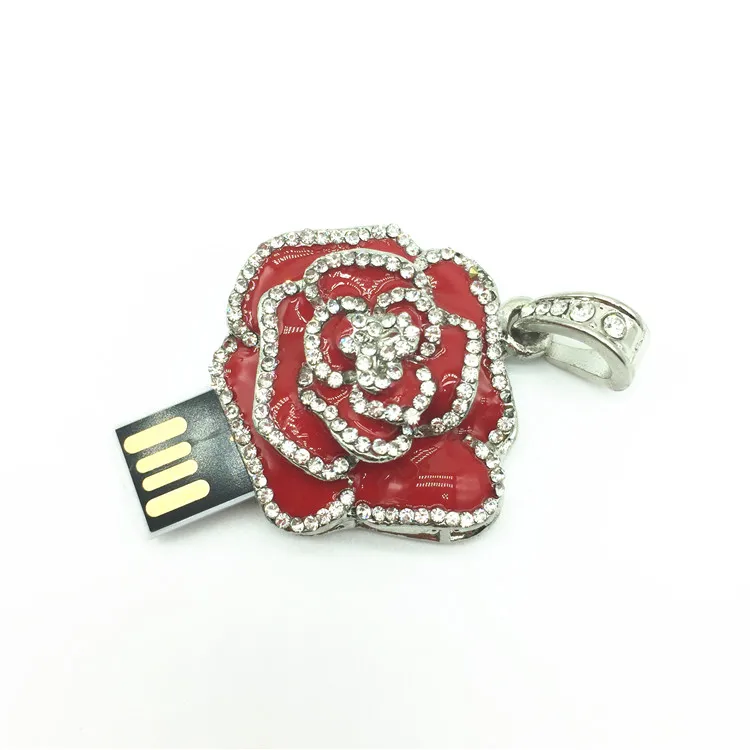 Хит продаж 2020 USB флеш накопитель с цветными розами и цветами 64 ГБ 32 16 8 4 Гб