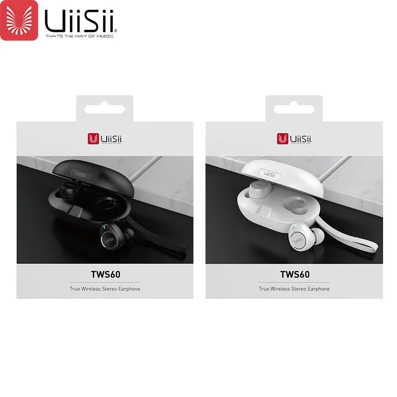 Uiisii Tws60 Беспроводная гарнитура Bluetooth наушники с сенсорным экраном 5 0