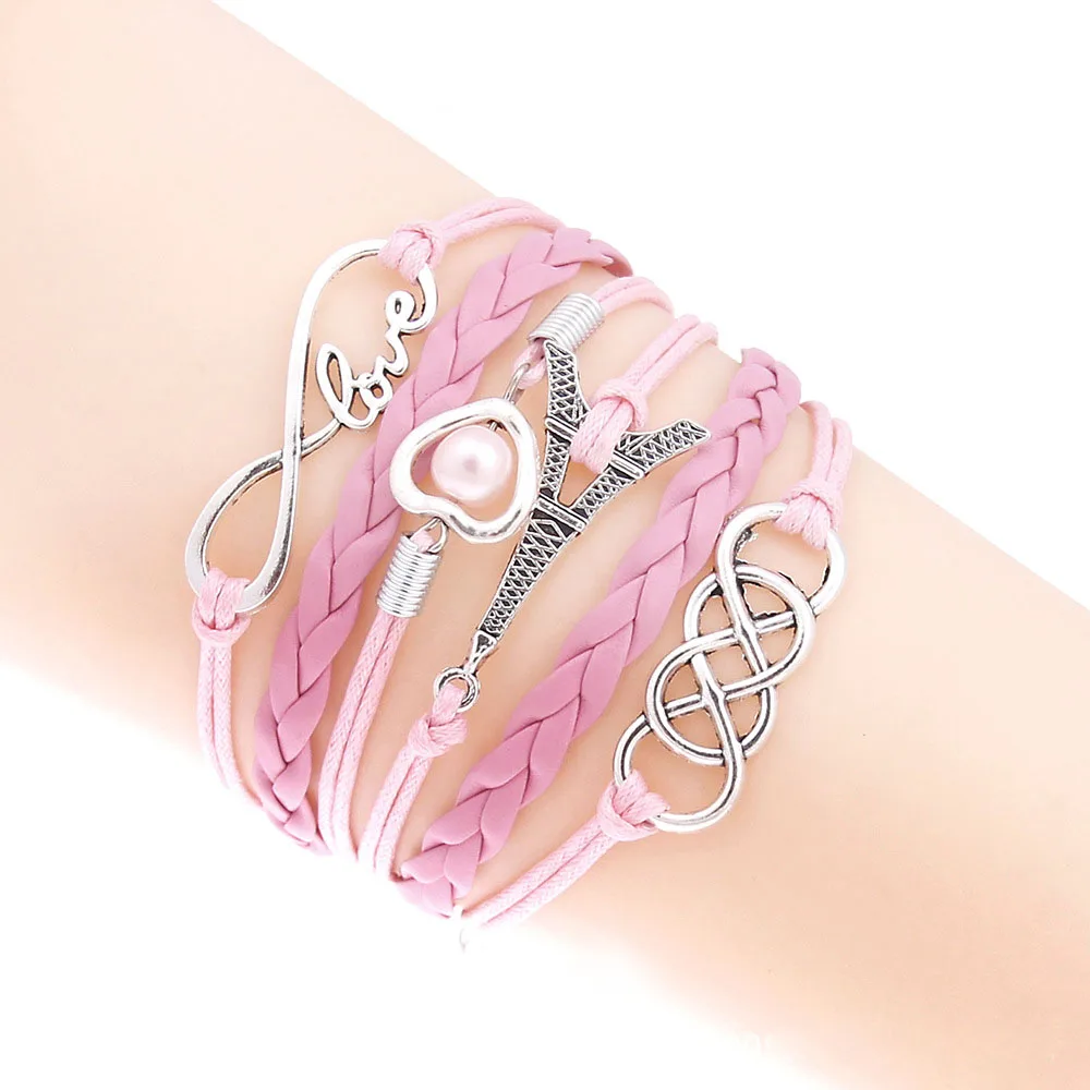 FAMSHIN модный многослойный браслет с подвеской якорем для мужчин подарок Паракорд