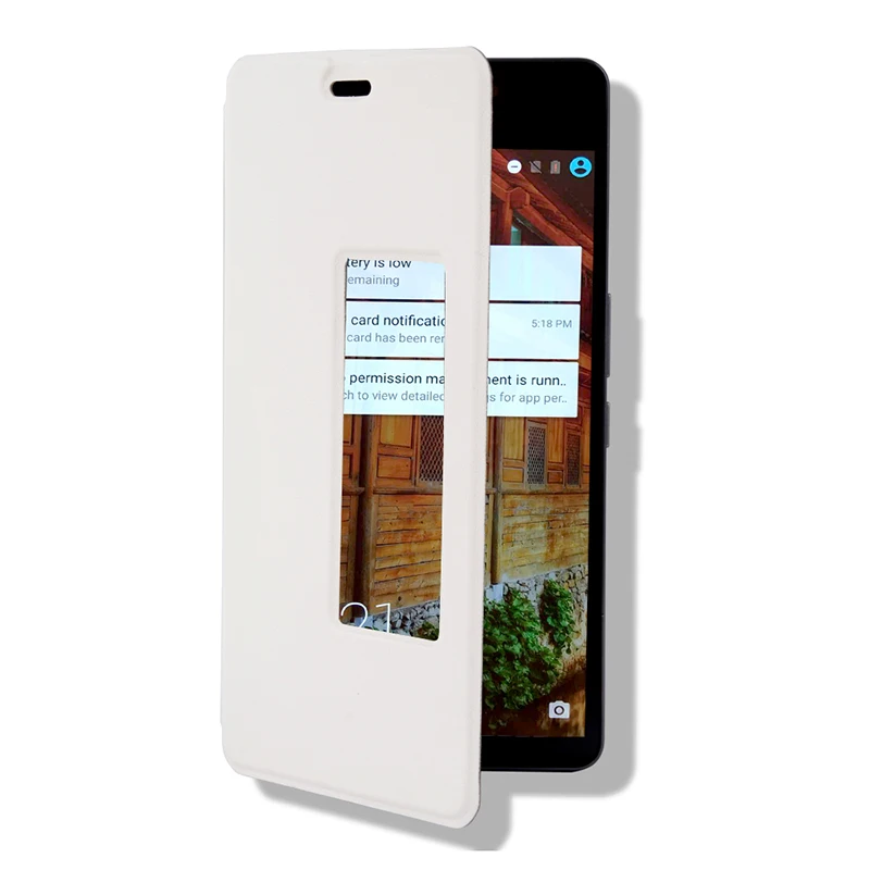 Для Elephone p9000 lite чехол из искусственной кожи с окошком для просмотра и откидной