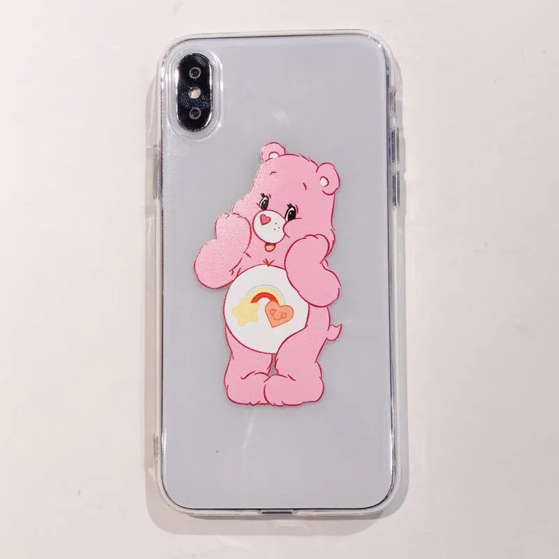 Мультфильм Care Bears Мягкий силиконовый чехол для iphone X XS MAX XR милый медведь Прозрачный чехол для телефона для iphone 6 6s 7 8plus кейс на заднюю панель