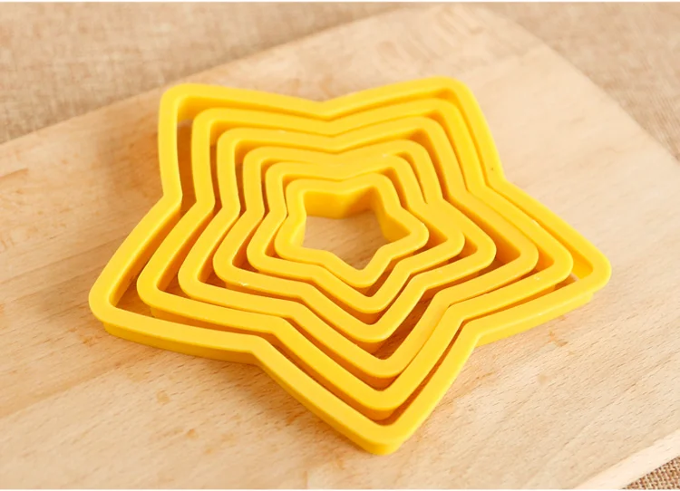 6 шт./компл. Рождественская елка Пять звезда силиконовая помады формы Cozinha Форма
