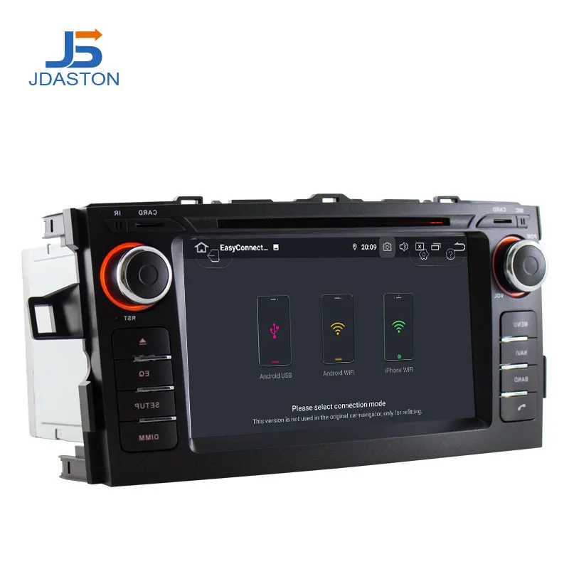 JDASTON Android 10 0 автомобильный DVD плеер для Toyota AURIS 2008 2012 мультимедийный GPS навигатор 2