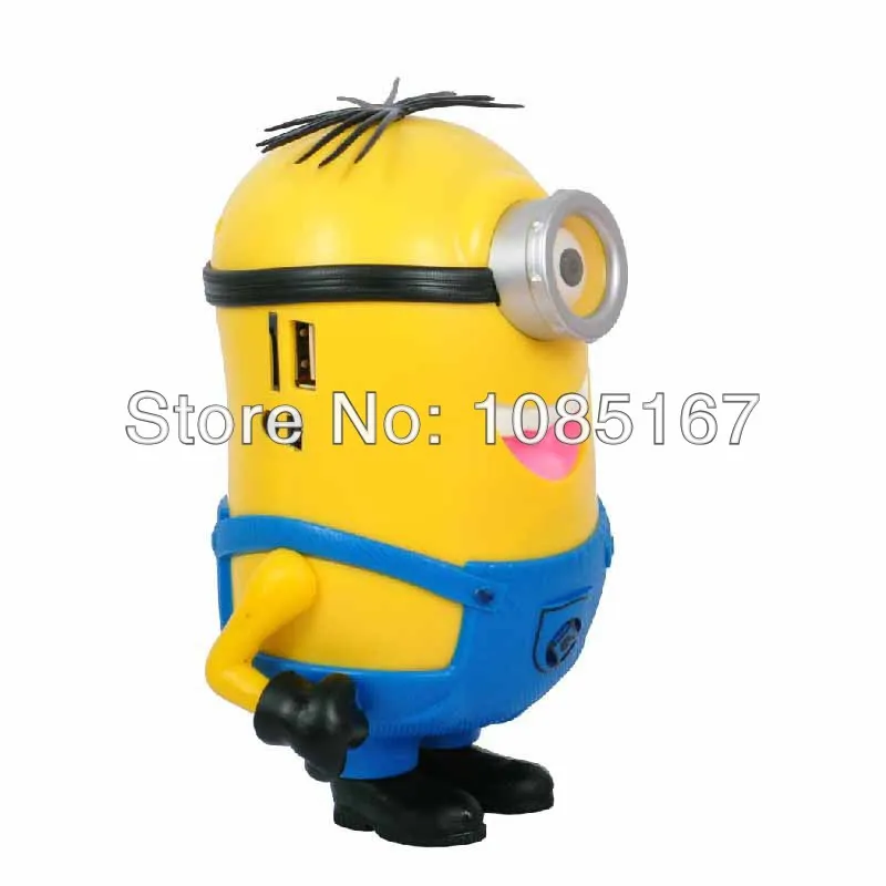 Free Shipping Portable DESPICABLE ME 2 Mini Speaker Amplifier Micro SD TF Card USB Disk Computer Minions with FM Radio | Электроника