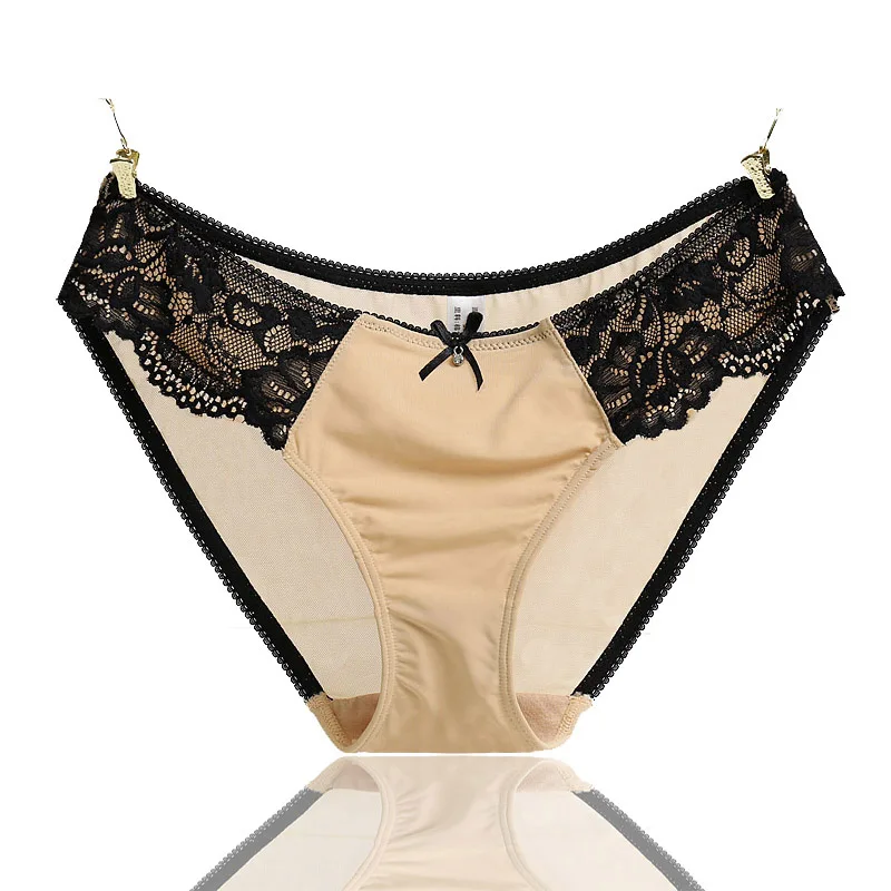 Женские кружевные трусы бесшовные высокое качество хлопок низкая талия