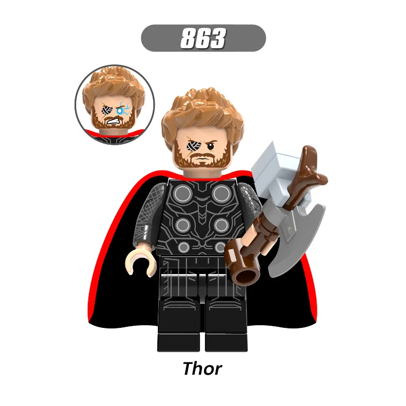Thor Флэш-фигурка супер герой Темный лучник над девочкой Пингвин-шутник Тепловой Волны Deadshot Vibe Строительные блоки Кирпич модель игрушки - Цвет: Thor
