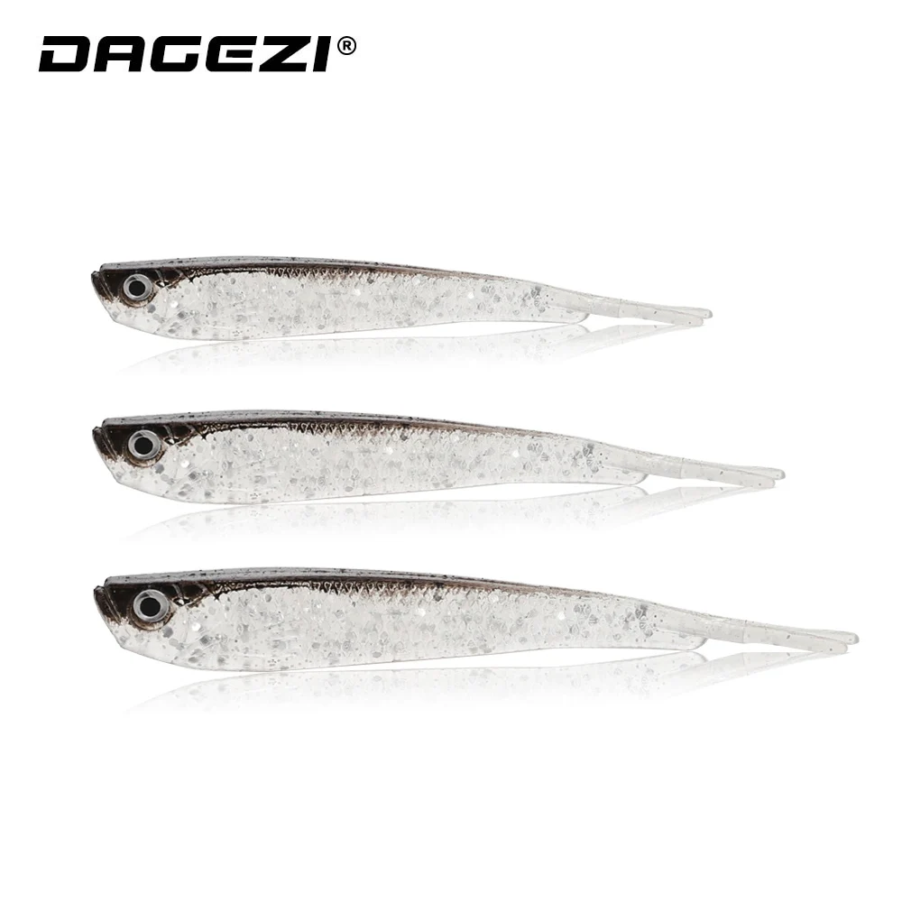 Мягкая рыболовная приманка DAGEZI 10 шт./лот 7 5/9 см для рыбалки Шад червь свимбейты