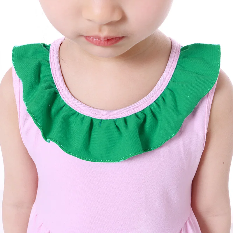 Новое поступление одежда для маленьких девочек с оборками хлопок рукавов