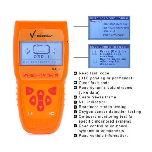 V-checker V402 VAG Audi volkpay Skoda Seat EOBD OBD2 | Инструменты