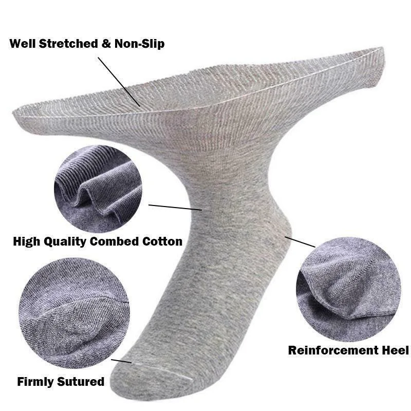 Носки Без Пятки большого размера 1 пара для пожилых мужчин ног дискомфорта