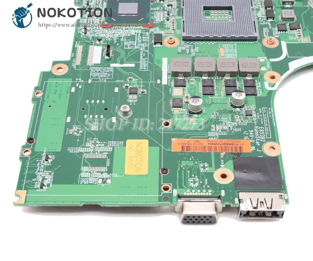 Материнская плата NOKOTION для ноутбука HP Probook 6560B 8560P HM65 DDR3 646962 001 654129 основная