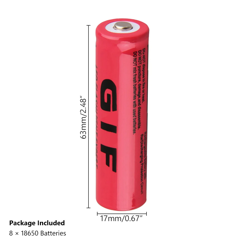 2019 YCDC 100% Новый оригинальный 18650 Аккумулятор Перезаряжаемый 3 7 V 9800mAh GIF литий