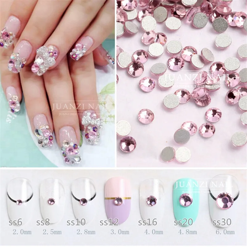 CCBLING светильник Rose ss3-ss30 Nail стразы с плоским основанием без горячей фиксации