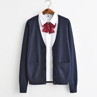 japanese school jk uniforms cardigan outerwear sweater 100 cotton knit sailor long sleeved coat 9 color cosplay girl uniform
