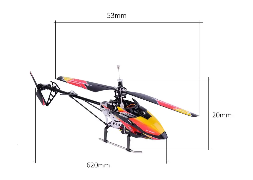 Оригинальный Wltoys V913 матовый 2 4G 4CH с одним лезвием Встроенный гироскоп супер