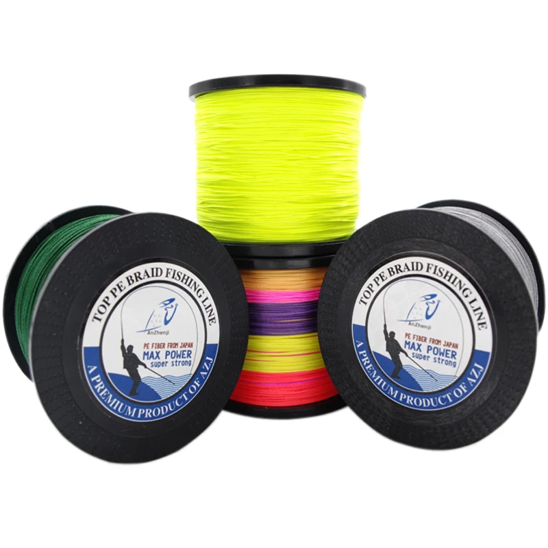 

2017 Anzhenji New 1000M 8 Strands Super Strong Multifilament PE Braided Fishing Line for Sea Lines 12-200LB Peche Fishing Tackle