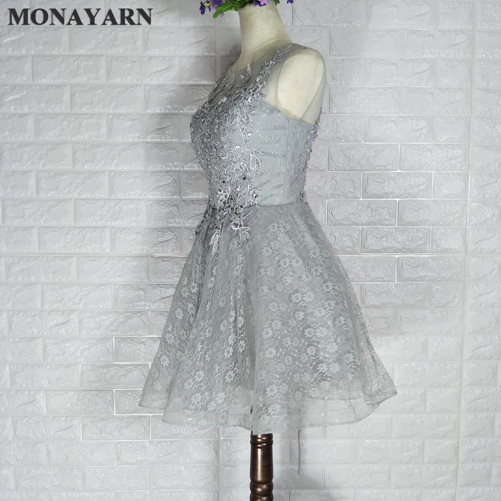 2017 Бесплатная доставка недорогие Сексуальные Короткие Серые Вечерние платья с