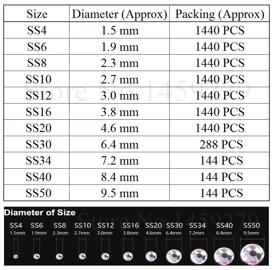 Все размеры! Стразы DMC для горячей фиксации SS6 SS10 SS16 SS20 SS30 со стеклянными