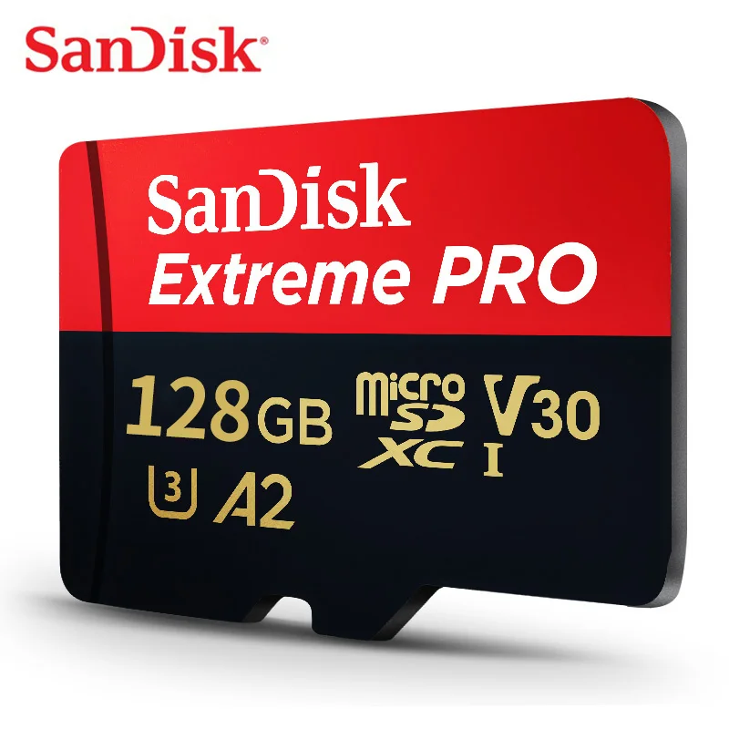 Карта памяти Micro SD Extreme Pro карта U3 170 МБ/с. A2 V30 64 Гб 128 TF карты для мобильного телефона