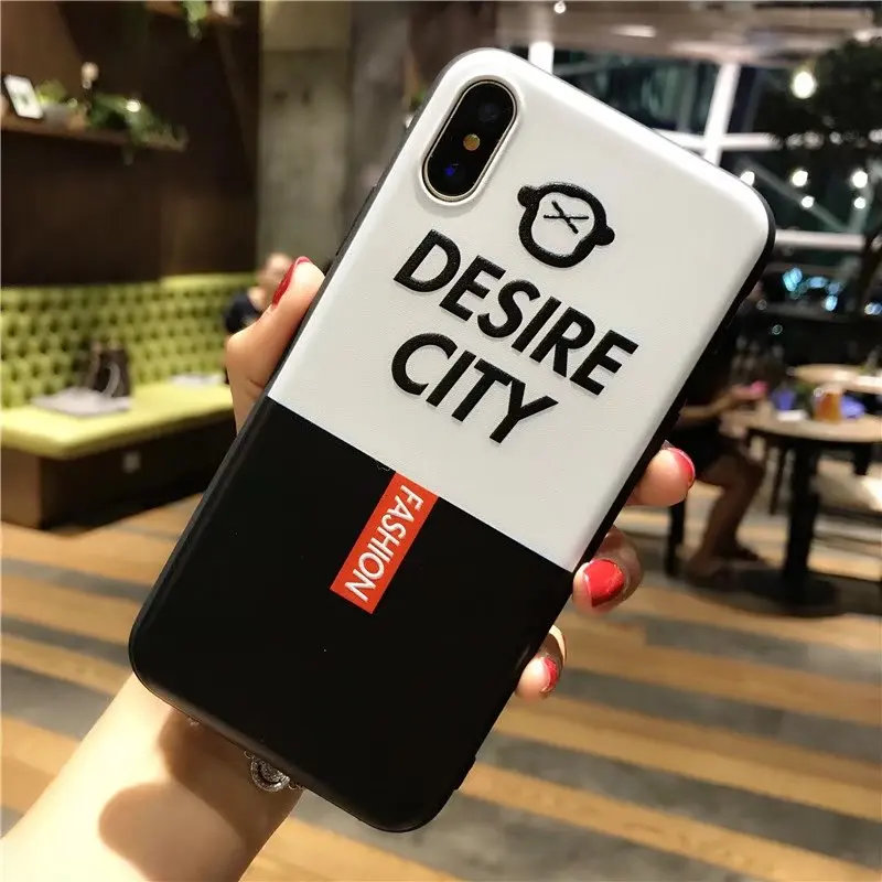 Английские буквы Desire город чехол для iphonex iPhone 7 8 плюс мягкий прозрачный ТПУ
