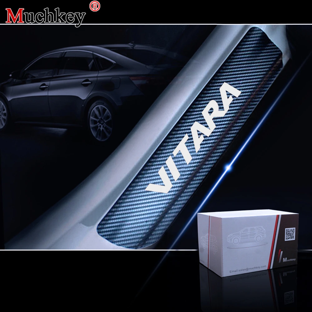Для Suzuki Vitara 4D виниловая наклейка из углеродного волокна автомобиль порога Добро
