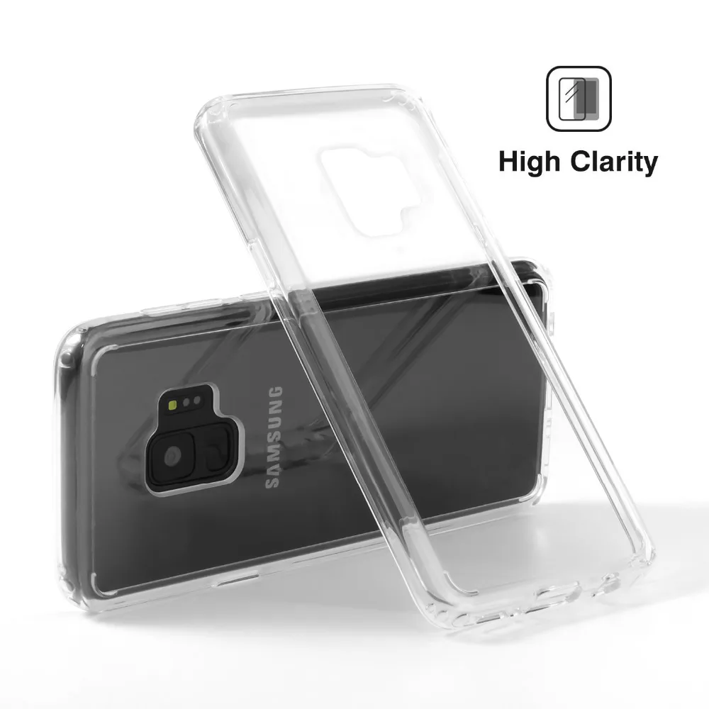 Чехол для Samsung Galaxy S9 Plus Прозрачный ударопрочный устойчивый к царапинам чехол