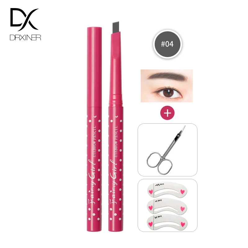 color 4 set Тени для бровей, косметика, натуральная, стойкая краска, тату, брови, водостойкая, черный, коричневый, карандаш для бровей, макияж, набор - Цвет: color 4 set