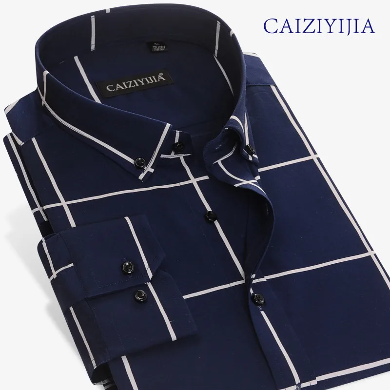 Новинка 2017 мужчин &quots футболка с длинными рукавами рубашка в клетку Весна и осень