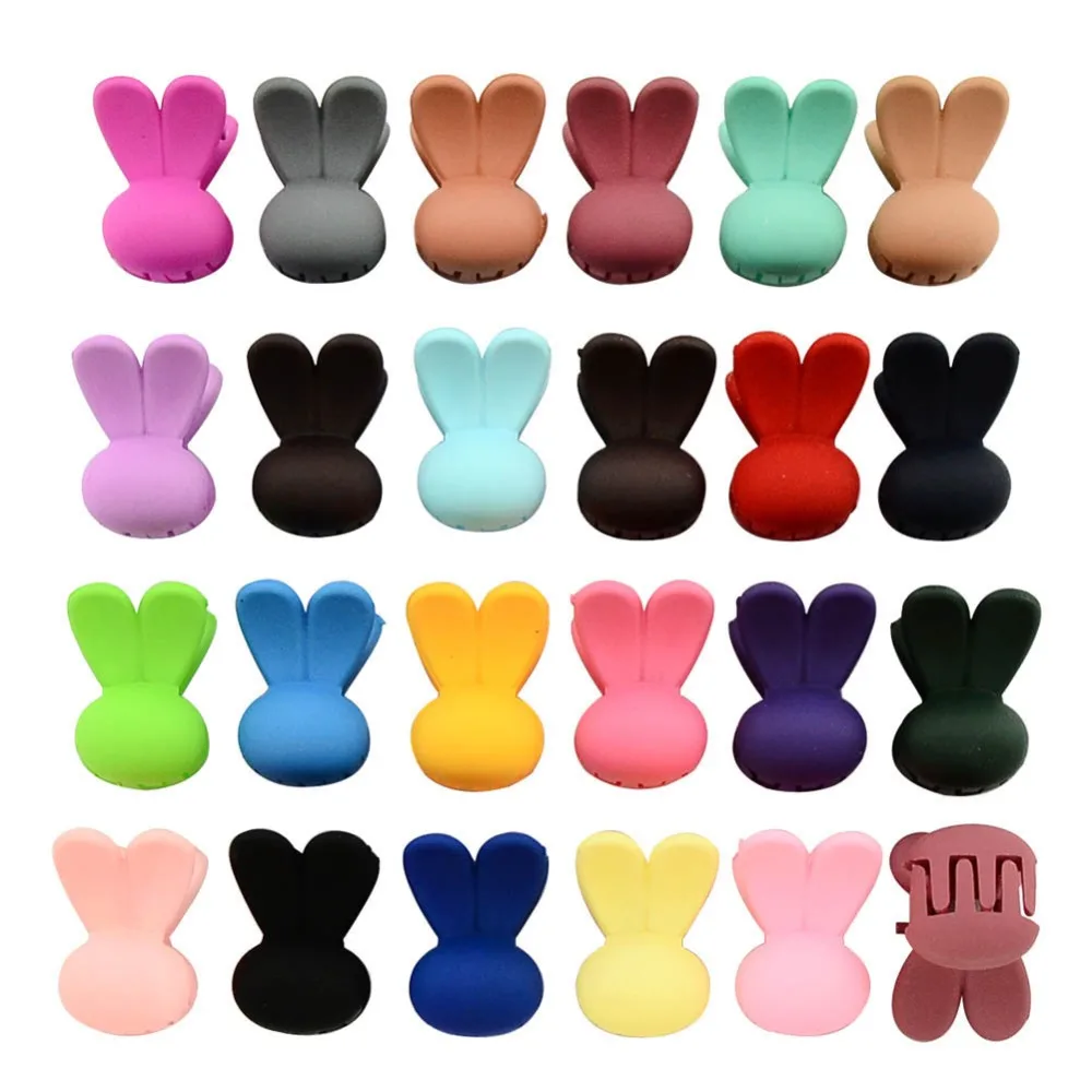 25pcs/lot 0.8 Inch Korea Hair Accessories Baby Girls Hairpin Small Rabbit hair Clips Bangs Claws For Children 667 | Детская одежда и