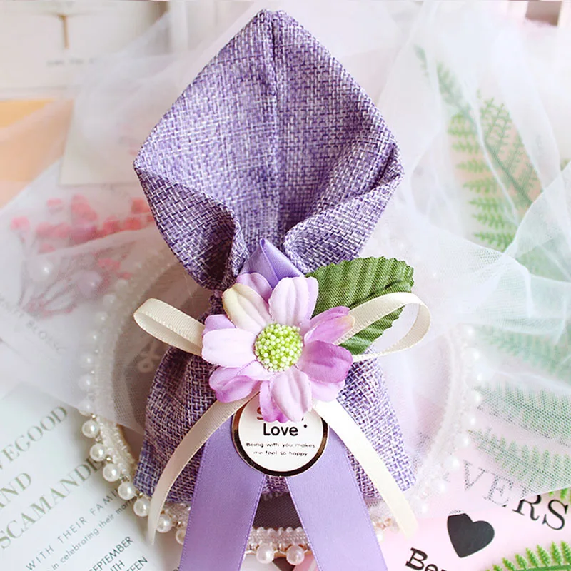 Purple no candy 30 шт./лот счастливые карманные свадебные коробки конфет подарки коробка Пользу Роза упаковочный мешок для цветов малыш душ мальчики девочки партия набор события Вечерние - Цвет: Purple no candy