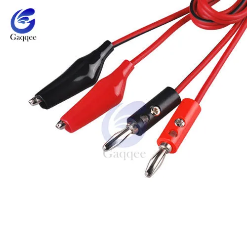 10pcs 1M Alligator Cilp to AV Banana Plug Test Cable Lead Connector Dual Tester Probe Crocodile Clip for Multimeter Measure Tool |