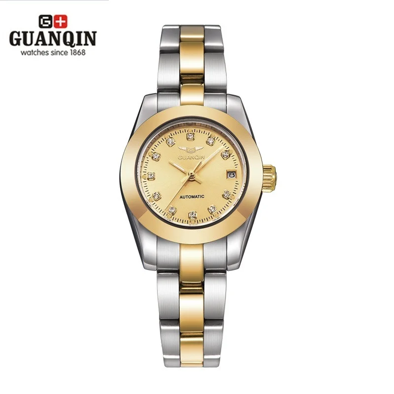 2020 GUANQIN Automatic Watch Women Waterproof Diamond Women Mechanical Watch To Brand Luxury Watch Girl Diamond Clock