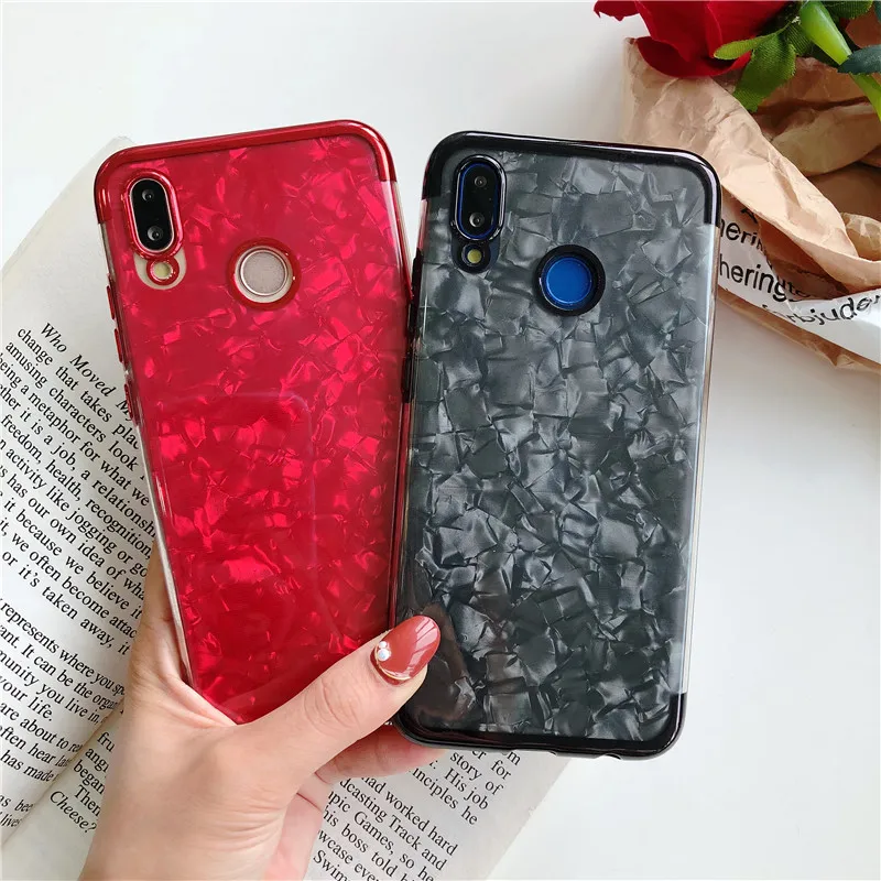 TPU Glitter Bling Marble 2 in 1 Case For Huawei P20 Pro P30 P10 P9 Mate 20 10 Lite Nova 4 3 Honor 9 8X 7X Phone Cases Soft Cover |
